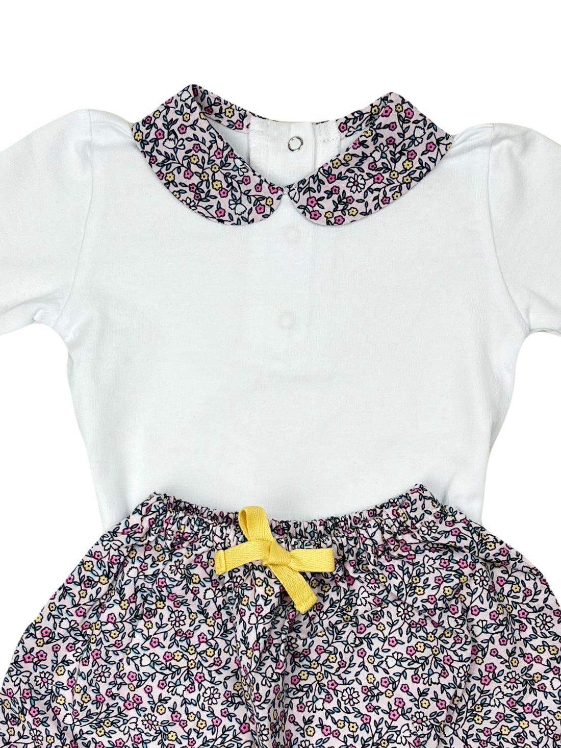 Body Corazón Flores Rosadas