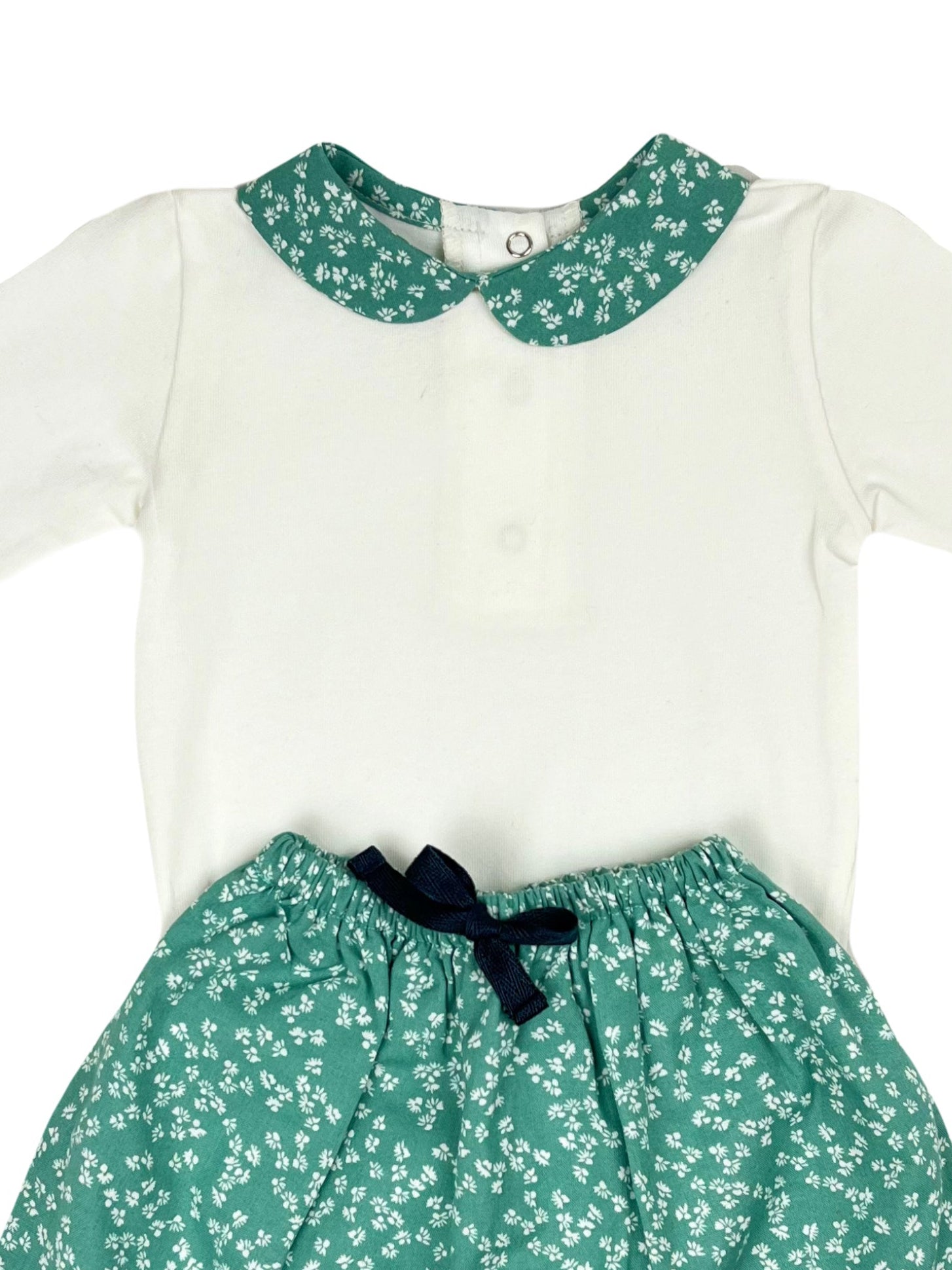 Body Corazón Flores Verdes