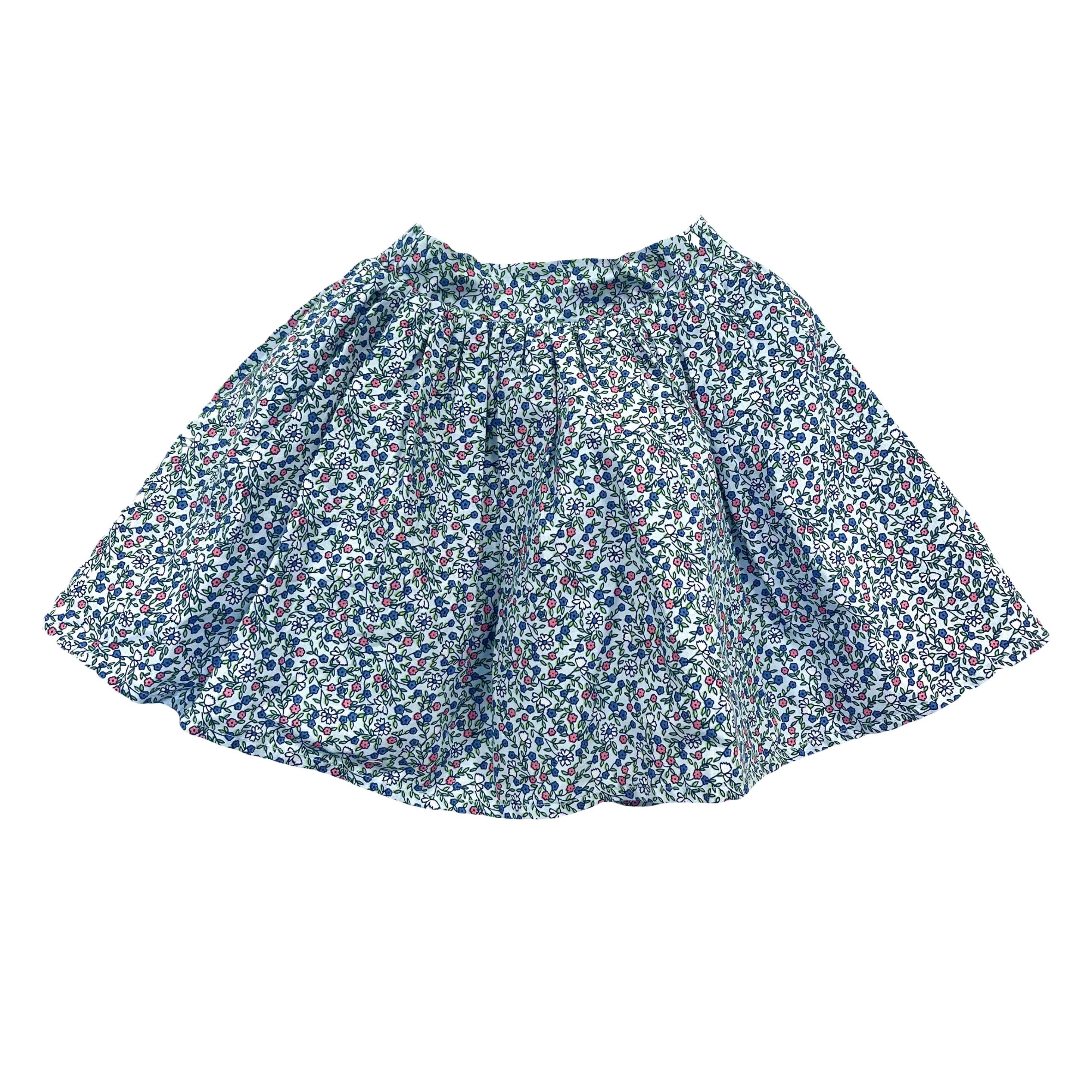 Falda Flores Azules y Rosadas