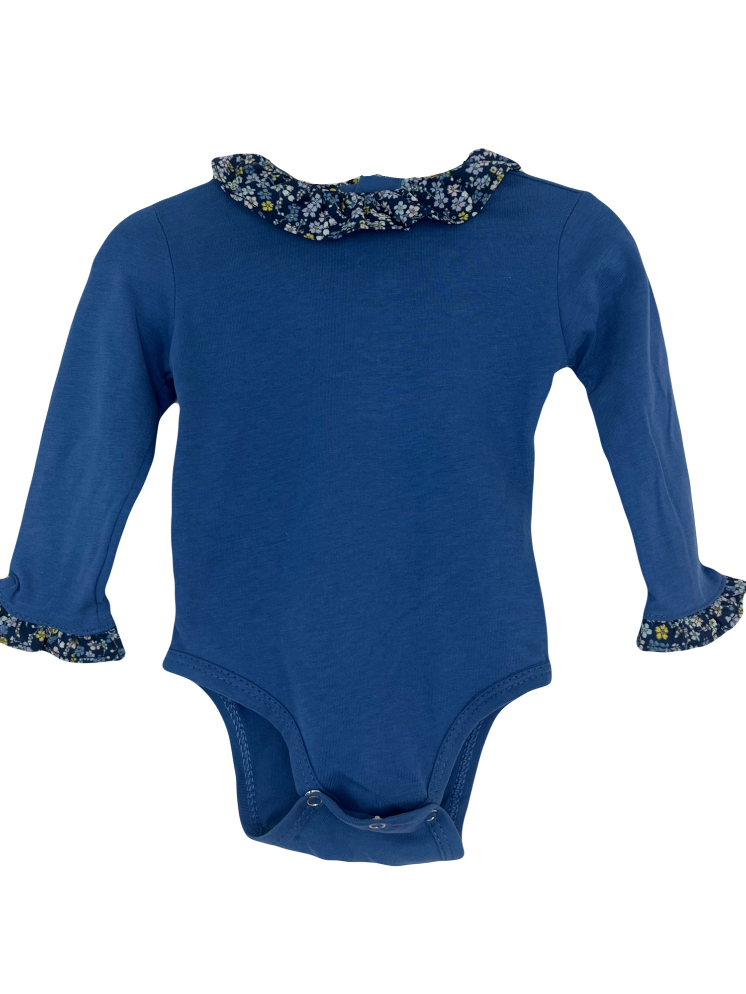 Body Matilda Azul con Flores Azules