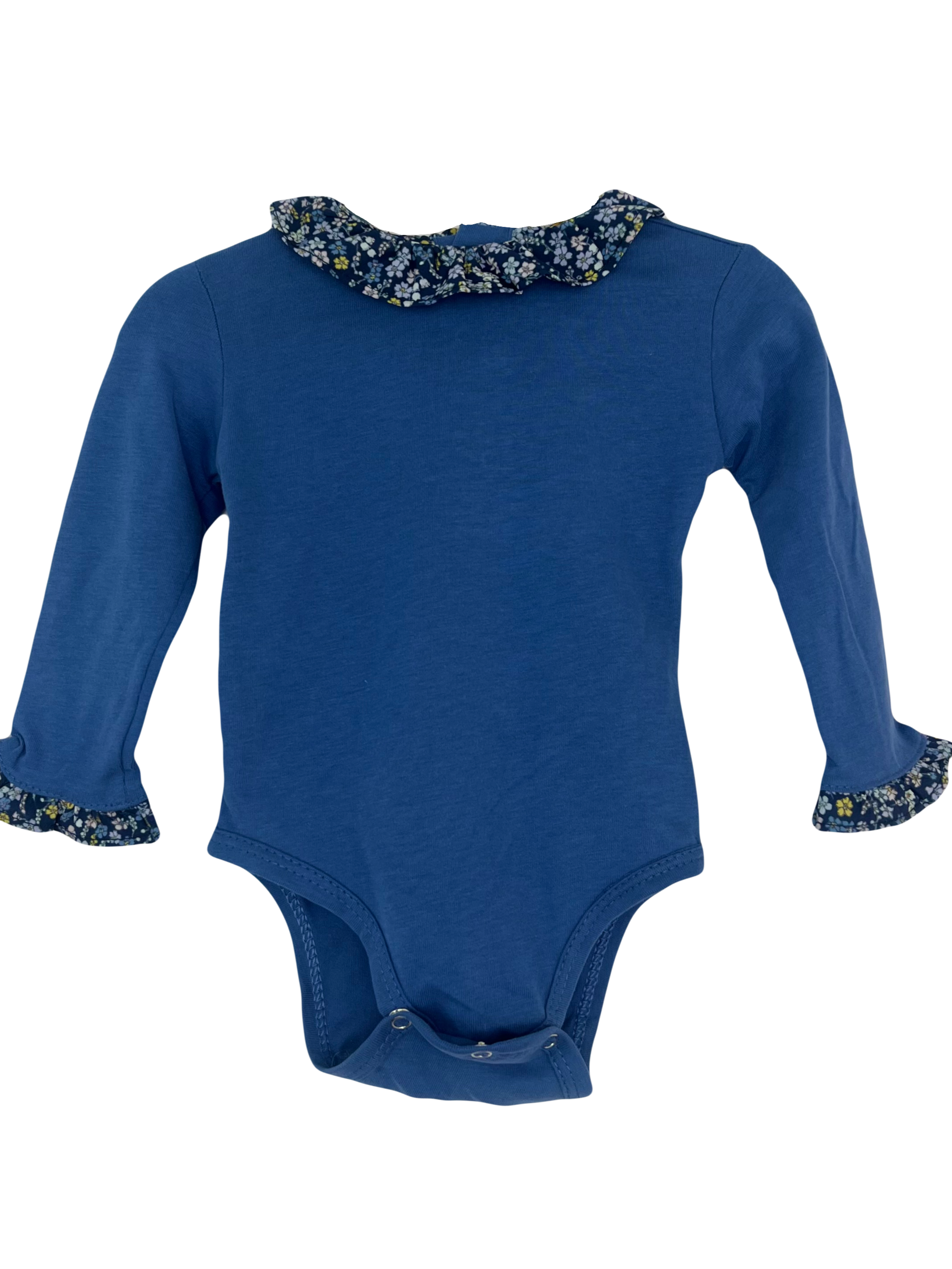 Body Matilda Azul con Flores Azules