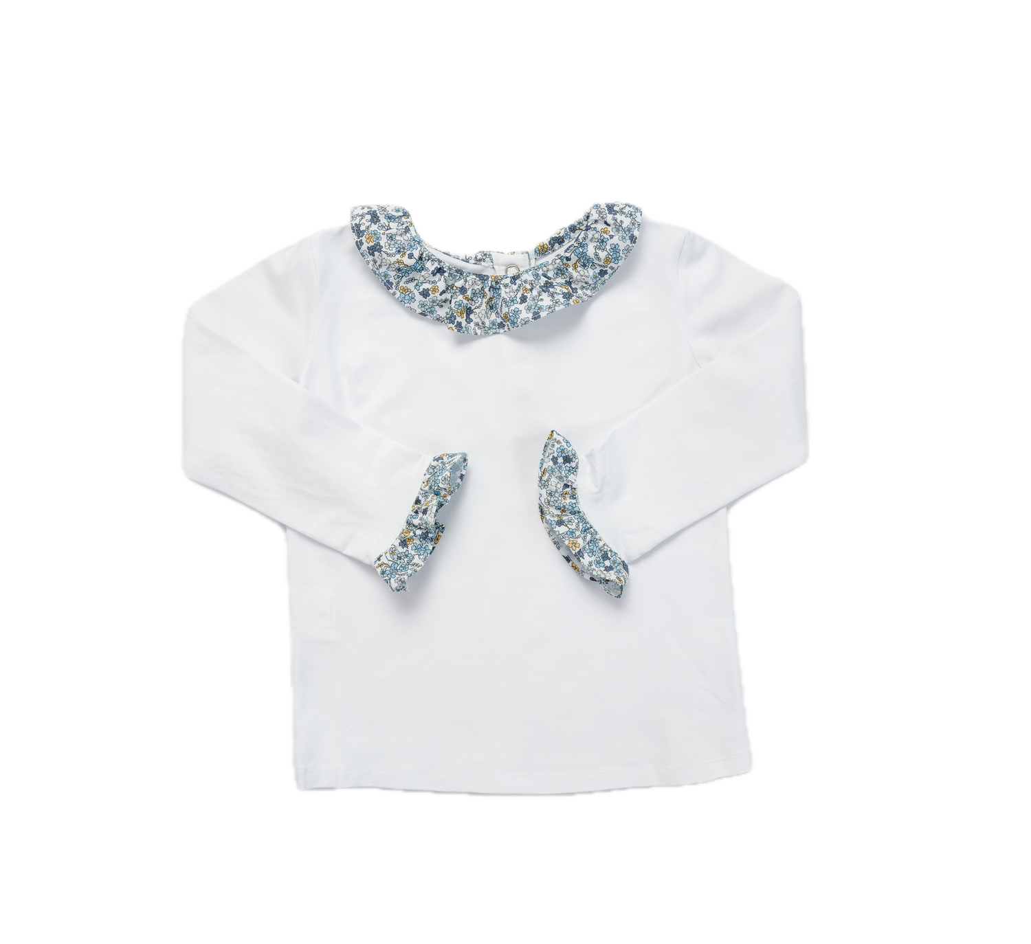 Camiseta Matilda Blanca con Flores Azules
