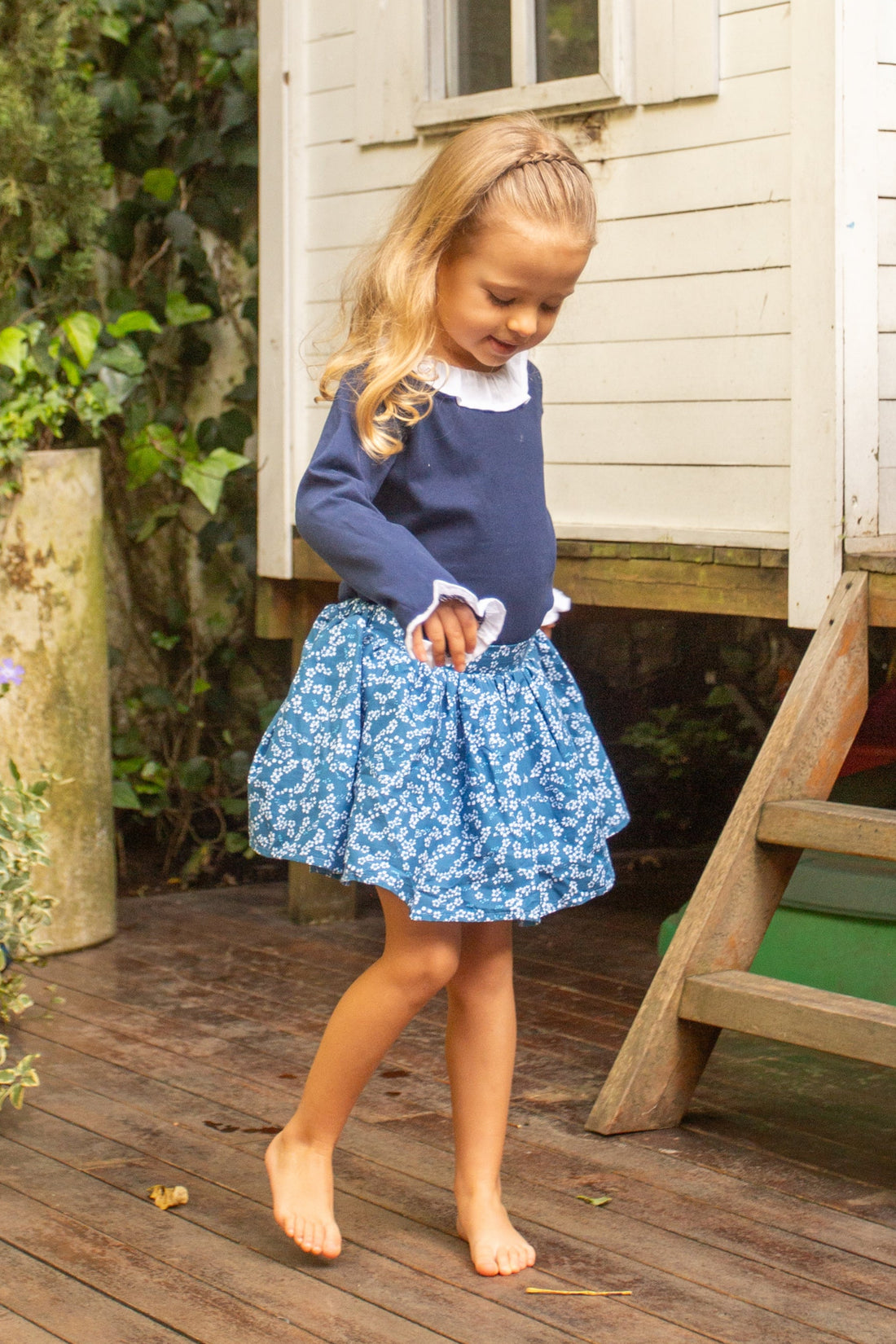 Camiseta Matilda Azul y Blanco