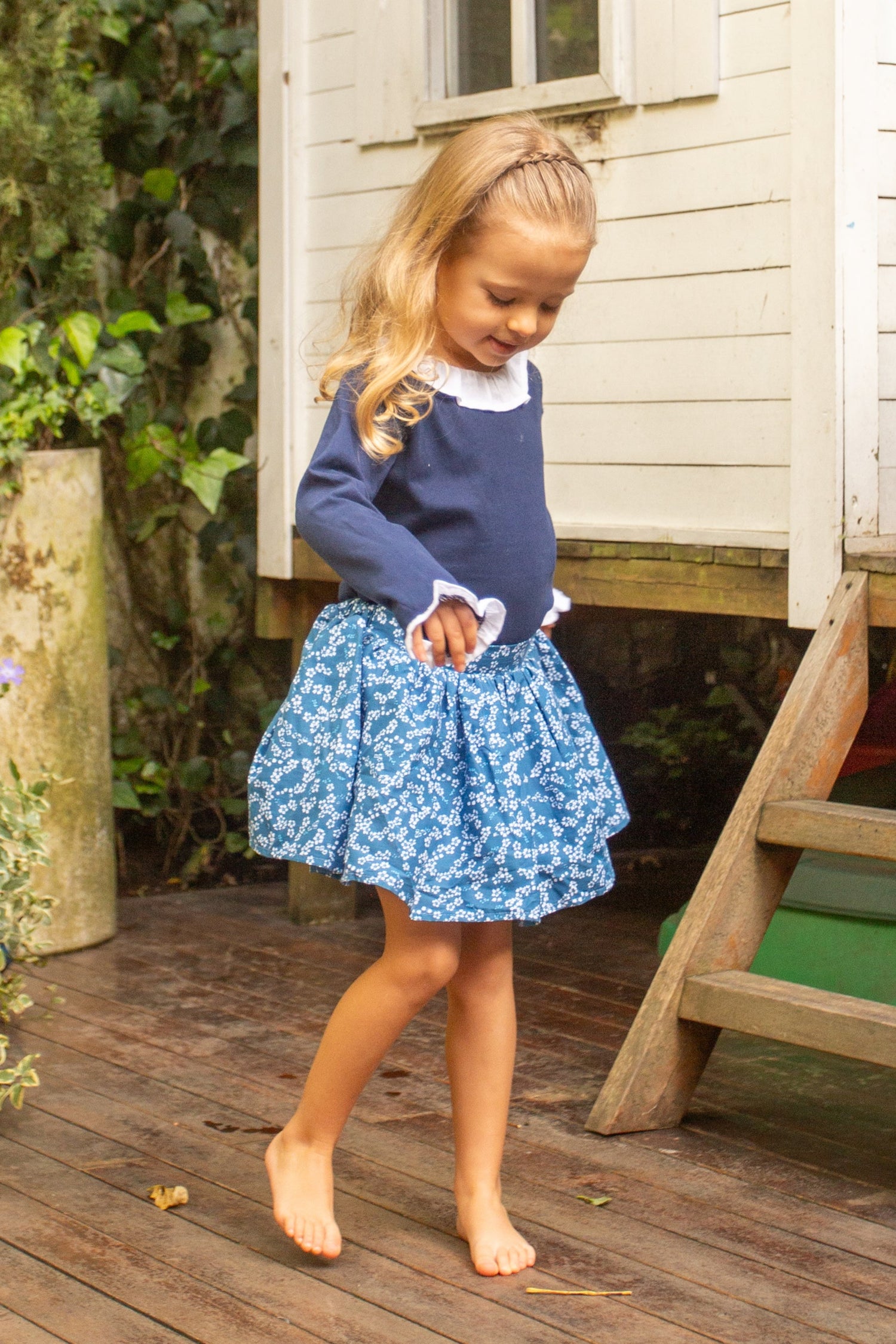 Camiseta Matilda Azul y Blanco