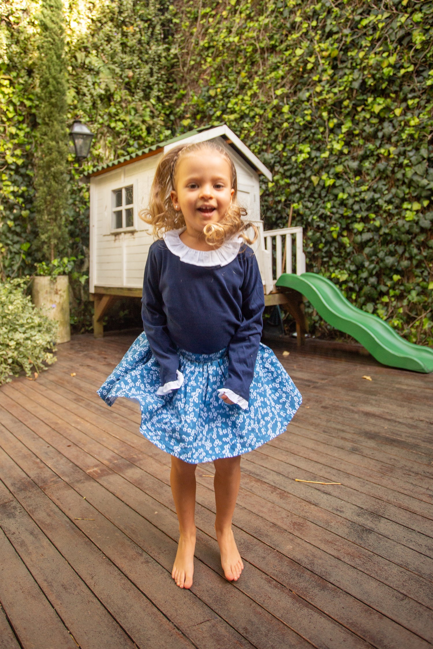 Camiseta Matilda Azul y Blanco